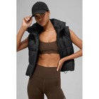 Alo Yoga Gold Rush Puffer Vest Size M Black Hooded Sleeveless Sporty Nwt