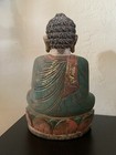 Antique 19th Century Burmese Buddha Polychrome Wooden Chinese Thai 12    Statue