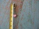 Coach Pink Heart   Silver Crystal Heart Keychain Purse Bag Charm