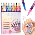 Nail Art Pens diy Nail Art Markers 24 Color Drawing Painting Pen waterproof