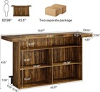 70 9-inch Farmhouse Bar Table 4-tier Large Wooden Home Bar Unit For Small Spaces