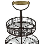 Antique Style Metal Wire 3 Tier Rack Display Stand Basket Rustic Farmhouse Decor