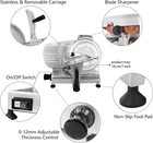 Hakka Commercial 10  Blade Meat Slicer 150w Kitchen Electric Deli Food Cutter