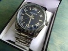 Akribos Xxiv Ak1034 Blue Dial 40 Mm W Silver Tone Stainless Steel Bracelet