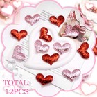 Sawinda 12pcs Red Heart Hair Clips Valentine s 1 Count  pack Of 12   Red pink