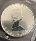 1989  5 Proof Silver Maple Leaf- Canadian Rcm Mint Sealed  9999 Silver
