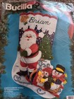 Bucilla Santa And Snow Babies Felt Applique Stocking Kit 83116 Christmas   New 