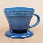 Le Creuset Marseille Blue Ceramic Coffee Pour-over Dripper Funnel - Pristine Euc