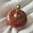 New Brass wood Hand Twisting Spinning Top Gyro Gyroscope Spinner Toy Gift