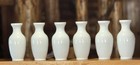 Vintage Set Of 6 Porcelain Bud rose Vase Ellegant White 6 3 4    Wedding Decor