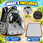 Space Capsule Pet Backpack  Transparent Panoramic Breathable Cat Bag