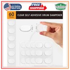 60 Pieces Clear Silicone Drum Dampeners Gel Pads Tone Control Percussion Mute