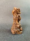 Chinese Dragon Statue Loong Sculpture Wooden Wall Decor Mini Boxwood Carving Art