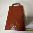 Antique 1800s Hand Forged Folded Riveted 7 5    X 5 5    Rustic Cow Bell Heavy