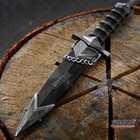 11 5  Stainless Steel Dark Assassin Medieval Dagger W  Sheath Chain Replica