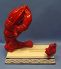 Super Rare Vintage Ceramic  Lobster Crab Statue Dish Pottery Japan Figurine