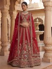 Designer Gadhwal Silk Double Dupatta Elephant Bridal Engagement Outfit