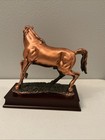 Vintage-style Bronze Stallion Horse Statue-great Condition 