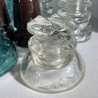 Lot Of 9 Vintage Glass   Ceramic Insulators Green Brown Clear Hemingray Corning