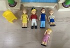 Vintage Little Tikes Blue Roof Dollhouse Mcm With People 1989
