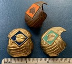 3 Cub Scout Boy Scouts Of America Neckerchief Slides Bsa Bear Wolf Tiger