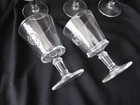 5 French Absinthe Glasses Initials Of Napoleon Laurel Wreath  la Rochere 