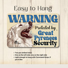 Great Pyrenees Warning Dog Security Metal Tin Wall Art Outdoor Yard Fence Gate