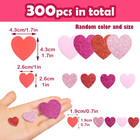 Valentine s Day Foam Heart Stickers 300 Pcs Glitter Red Pink Hearts For Crafts 3