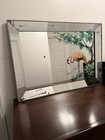 Turner Vintage Rectangle Mirror Flamingo Floral Silver Frame Artistic Glass
