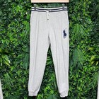 Polo Ralph Lauren Boys Size M Gray Joggers Sweatpants Drawstring Logo Kids 2907