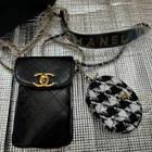 Chanel Beauty Smartphone Pouch Shoulder Coin Case Mini Bag Vip W box