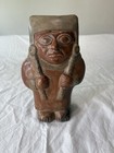 Pre-columbian Pottery - Mayan Standing Figure Of A Priest In Robes And Cap 8 5 