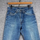 Vintage Levis Jeans Mens 29x30  fits 28x29  Blue Orange Tab 517 Bootcut Usa Made