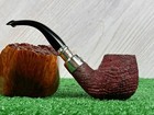 Rare Peterson Rua Cp Collection Sterling Silver Spigot 68 Bent Apple Estate Pipe