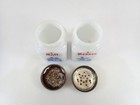 Vintage Hazel-atlas Milk Glass Dutch Boy Windmill Salt   Pepper Shakers Set Usa