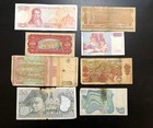 Vintage Mix Lot Of 8banknotes  Circulated   World Paper Money L76