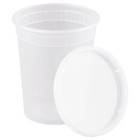 32oz Heavy Duty Deli Food soup Plastic Takeout Containers With Lids 24 Sets