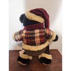 Dan Dee Plush Snowflake Teddy Bear Black And Red Christmas 14  Stuffed 