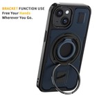 For Apple Iphone 15 Pro Max Ring Kickstand Rubber Rugged Hybrid Slim Case Cover