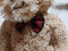 Fao Schwarz Plush 16  Teddy Bear Brown Red Plaid Bow