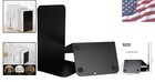 Reusable Metal Bookends Set - Decorative Black Book Holders For Home   Office