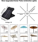 Warm White Solar Umbrella Lights 8 Strands 112 Led 8 Modes Waterproof