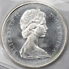 Canada 1965 25 Cents Quarter Silver Coin - Iccs Ms-64 Cameo