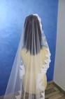 Mantilla Bridal Veil 1 Layer With Lace Trim