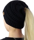 C c Soft Stretch Winter Warm Cable Knit Fuzzy Lined Ear Warmer Headband 