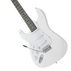 39  Full-size Left Handed Electric Guitar Beginner Kit  white-white  W  Gig Bag