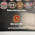 1980s Space Explorer Boy Scouts Poster Space Missions Patches Vtg Rare 21   x28   