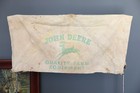 Vintage John Deere Canvas Tractor Umbrella Farm Equipment Advertising Sign