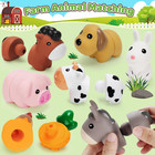 10 Pack Farm Animal Matching Toys  Montessori Gifts For 1-3 Year Old Toddlers