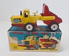 Vintage Line Mar Dump Truck Tin Toy Friction Tip W  Operating Body Box Japan 50s